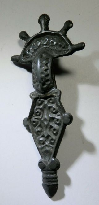 Ancient Migration Era Copper - Alloy Visogothic Bow Brooch 6th Century Ad