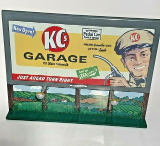 Hallmark Kiddie Car Classics KC ' s Garage Sign Billboard 3 2