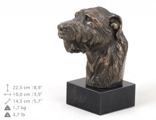 Irish Wolfhound,  Dog Bust Marble Statue,  Artdog Limited Edition,  Usa