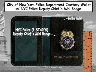 2020 Nyc Police Captains Cea " Deputy Chief " W/ Wallet Mini - Not Pba Sba Dea Lba