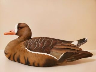 White Fronted Goose By Jude Brunet 2020 Ducks Unlimited Decoy Of The Year