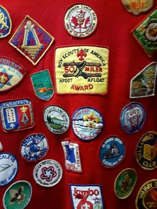 Vintage 60s 70s Boy Scouts 44 Official Jacket Bsa Red Wool 50 Miler & Patches