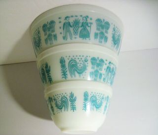 Vtg 1957 Pyrex Amish Butterprint Turquoise 3 Mixing Bowls 401 402 403 ALL 3