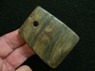 Authentic Banded Slate Pendant From Valparaiso,  Indiana