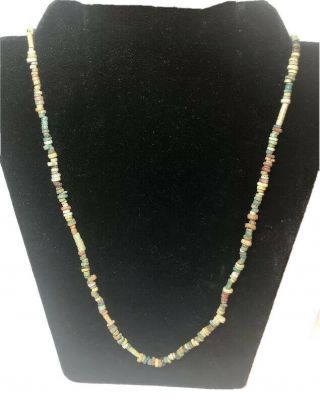 Ancient Egyptian Faience Beaded Necklace Late Period,  Ca.  700 - 30 B.  C.