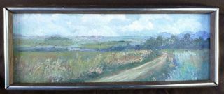 Vintage Oil Painting American Impressionist Landscape Framed Art Signed