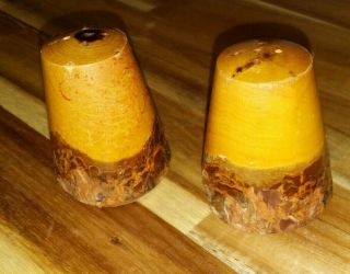 Vintage wooden native American Indian Motif Salt and Pepper Shakers 2