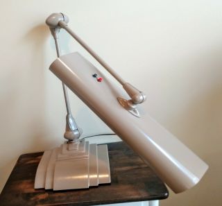 Vintage Flexo Art Deco Floating Drafting Desk Lamp Art Specialty Co.  Brown Heavy