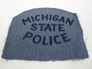 Michigan Highway Patrol State Police Trooper Uniform Vintage Patch