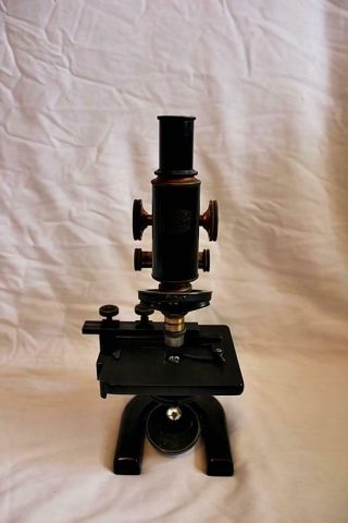 Vintage Antique Spencer Lens Co Buffalo Brass & Cast Iron Lab Microscope