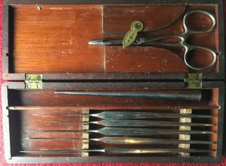 Antique Medical Surgical Kit Instruments Vintage Medical Tools W Box 2