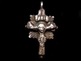 Late Byzantine,  Early Medieval Silver Crucifix Cross Pendant,