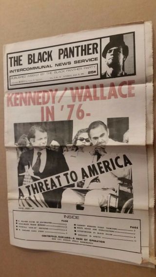 Black Panther Newspaper July 21,  1973 Kennedy / Wallace Cover