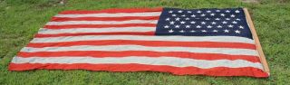 HUGE 45 STAR AMERICAN FLAG Sewn On Stars 60 