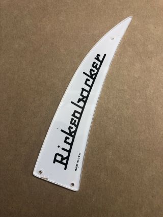 Rickenbacker Vintage White Truss Rod Cover Name Plate 6 - 3/4 "