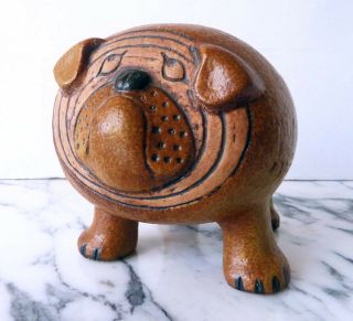 Rare Vintage " Midi " Ceramic Bulldog By Lisa Larson For Gustavsberg Sweden Mcm Nr