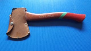 Vintage (plumb) Boy Scout Hand Axe / Hatchet,  W/ Handle & Leather Cover