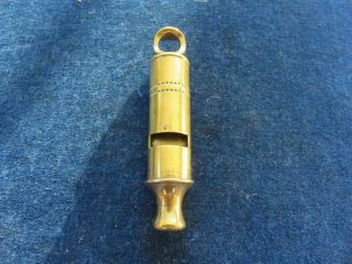 Orig Vintage Brass Police Whistle " The Standard - Police Or Fire Scout "