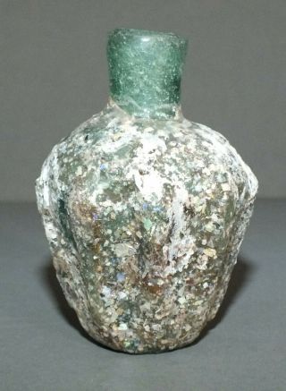 Ancient Roman Glass Bottle Vase Vessel Pot Patina Afghanistan