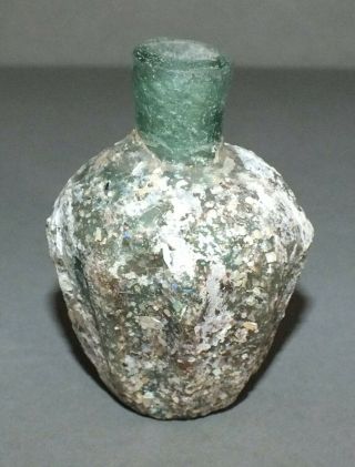 ANCIENT ROMAN GLASS Bottle Vase Vessel Pot Patina Afghanistan 3