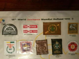 18th World Jamboree Mondial Holland 1995 Badges Set 1920 - 1995,  Limited Edition 2