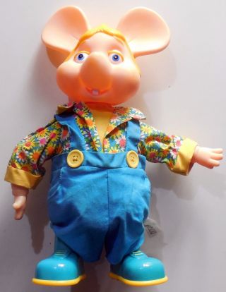 Vintage Large Toy Doll Topo Gigio Dancing 1990s Maria Perego Battery Operated