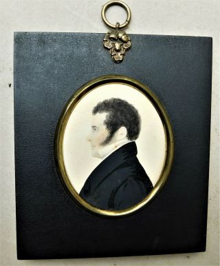 1826 Zealand? Signed & Dated Portrait Miniature Vintage Antique