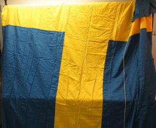 Vintage Large Gotthardt Sweden Flag 4.  5m