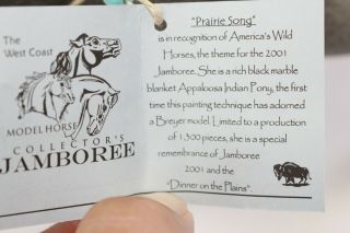 Breyer 701301 Prairie Song 2001 West Coast Jamboree Indian Pony w Hang Tag 3