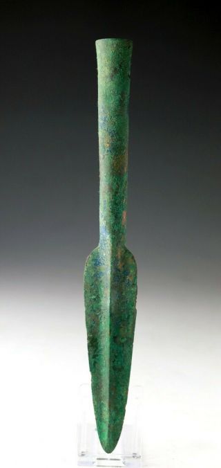 Sc Choice Western Asian Socketed Bronze Spear Head,  1st.  Mill Bc