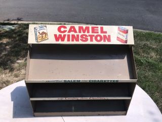 Vintage Camel/winston/cavalier Cigarette Metal Store Display Rack