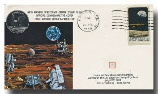 Apollo 11 Moonlanding Cover With Lunar Surface Flown Film - 8i519