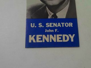 1958 Re - Elect U.  S.  Senator John F.  Kennedy Campaign Brochure 2