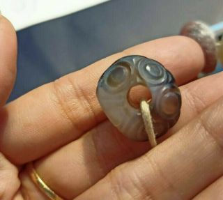 Authentic Ancient Roman Agate Intaglio Greek gryphon Griffin Seal Bead 2