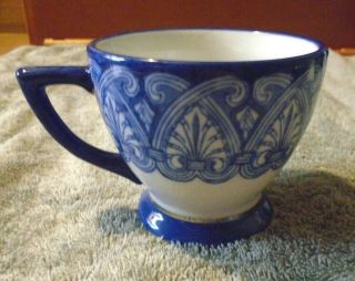 Vintage Bombay Company Blue and White Coffee Cup 2