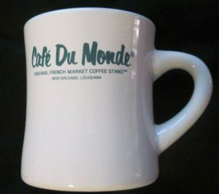 Cafe Du Monde Coffee Mug French Market Orleans Louisiana White Diner Style