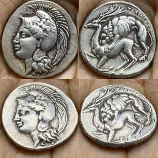 Unique Roman Ancient Greek Solid Silver Tetradrachm Coin 8.  00gr