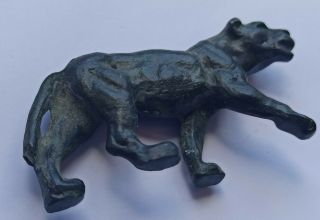 ANCIENT ROMAN BRONZE LION FIGURINE 200 - 400 AD 2
