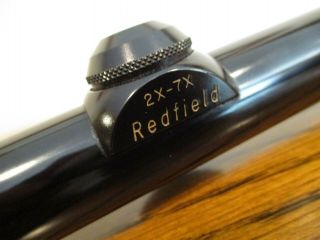 Redfield " Wide Angle " 2 - 7x Rifle Scope Vintage Gloss Black Duplex Usa