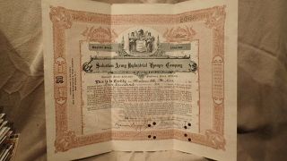 1904 Salvation Army Industrial Home Stock Certificate Historical Document
