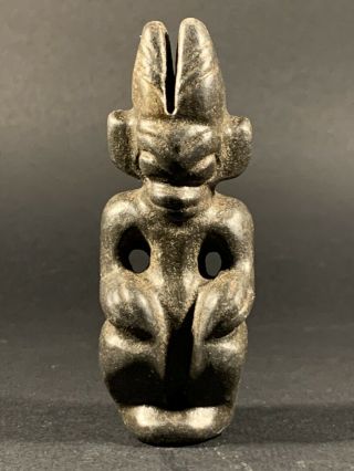 Pre Columbian Ancient Mayan Jade Alien Ritual Ceremonial Figure Circa.  900 - 100bc