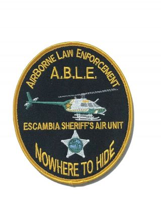 Escambia County Sheriff’s Office Air Unit “nowhere To Hide” Patch.