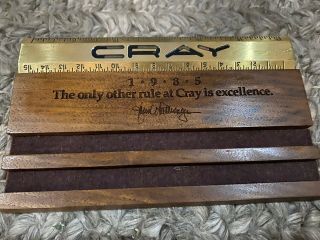 Vintage Cray Research Ruler And Pen Holder.  Collectible