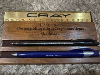 Vintage Cray Research ruler and pen holder.  Collectible 3