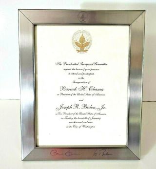 2009 Obama Biden Presidential Official Inauguration Invitation / Official Framed
