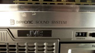 Vintage 1970 ' s JVC RC - 828JW BiPhonic Ghetto Blaster Boom Box w/ Short Wave LQQK 3