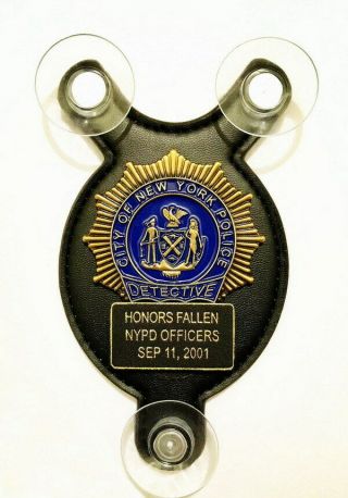 Honors Fallen Nypd Officers Sep 11,  Salute Our Heroes Police Car Shield - Fop - Pba