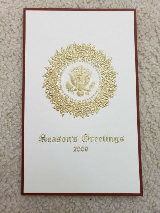 Very Rare 2009 Official White House Christmas Card - President Barack Obama