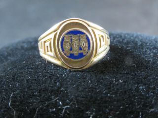 Order Of The Owls Enameled Gold Filled Ring