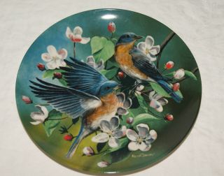 1986 Knowles 8 1/2 " Collector Plate - The Bluebird - By Kevin Daniel
